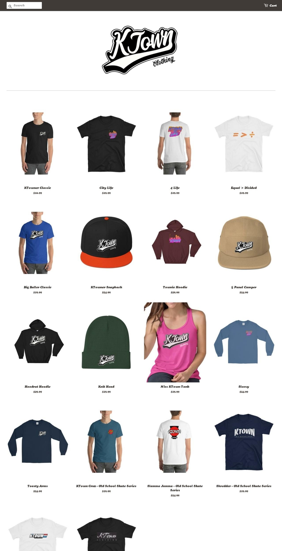 ktownclothing.com — Shopify storefront screenshot