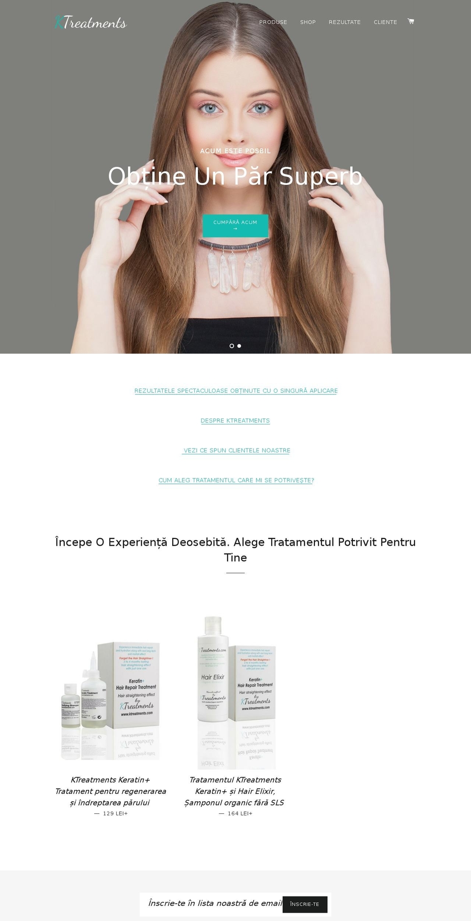 ktreatments.com — Shopify storefront screenshot