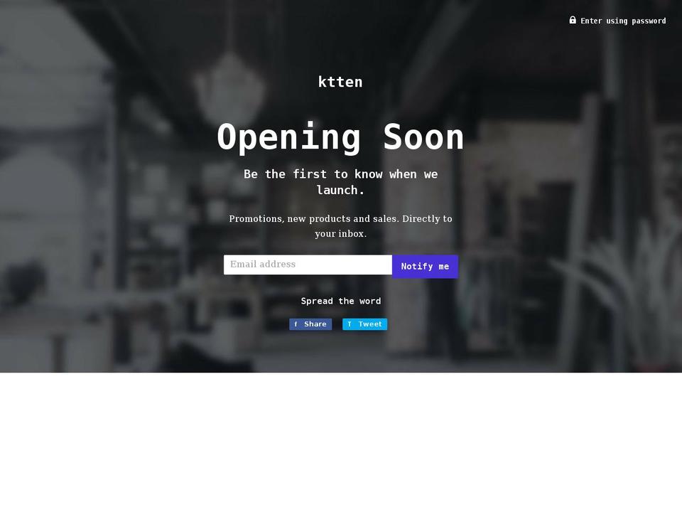 ktten.com shopify website screenshot