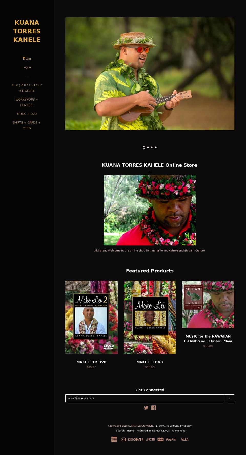 kuanatorreskahele.com shopify website screenshot