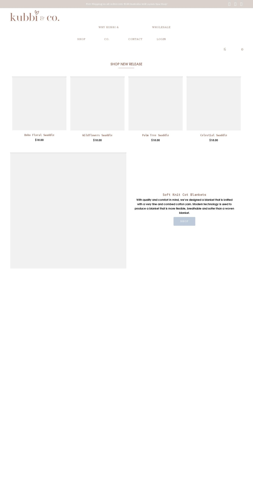 kubbiandco.com.au shopify website screenshot