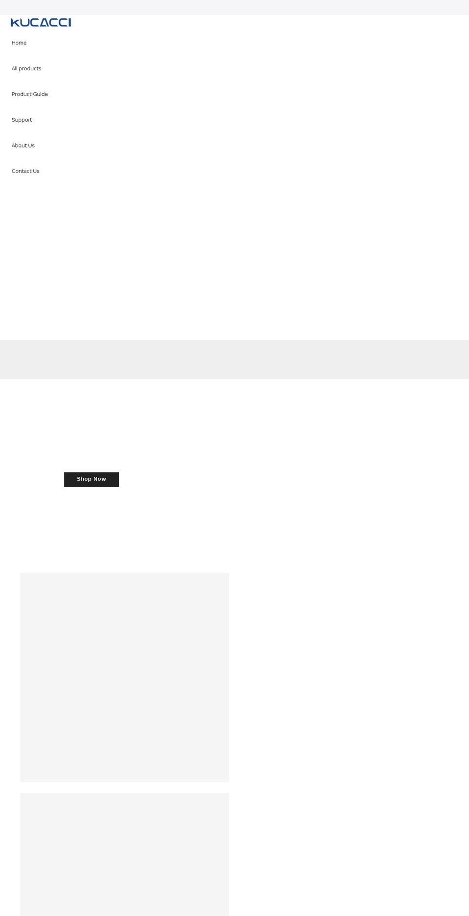 kucacci.com shopify website screenshot