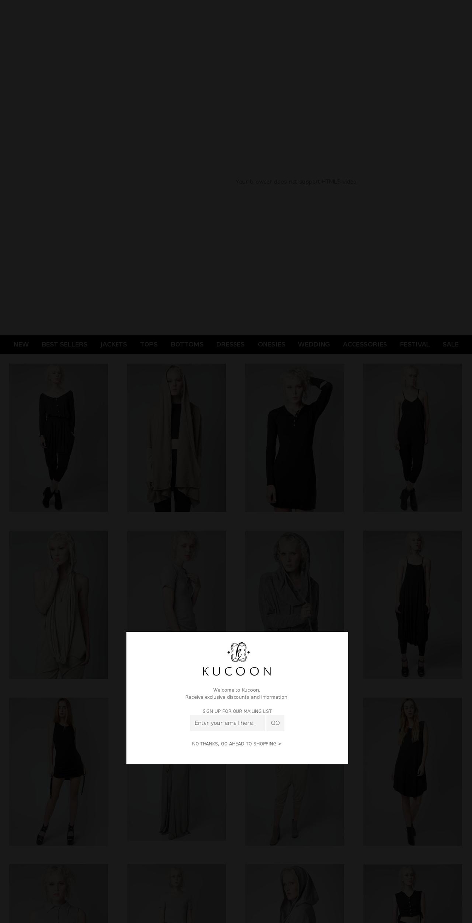kucoondesigns.com shopify website screenshot