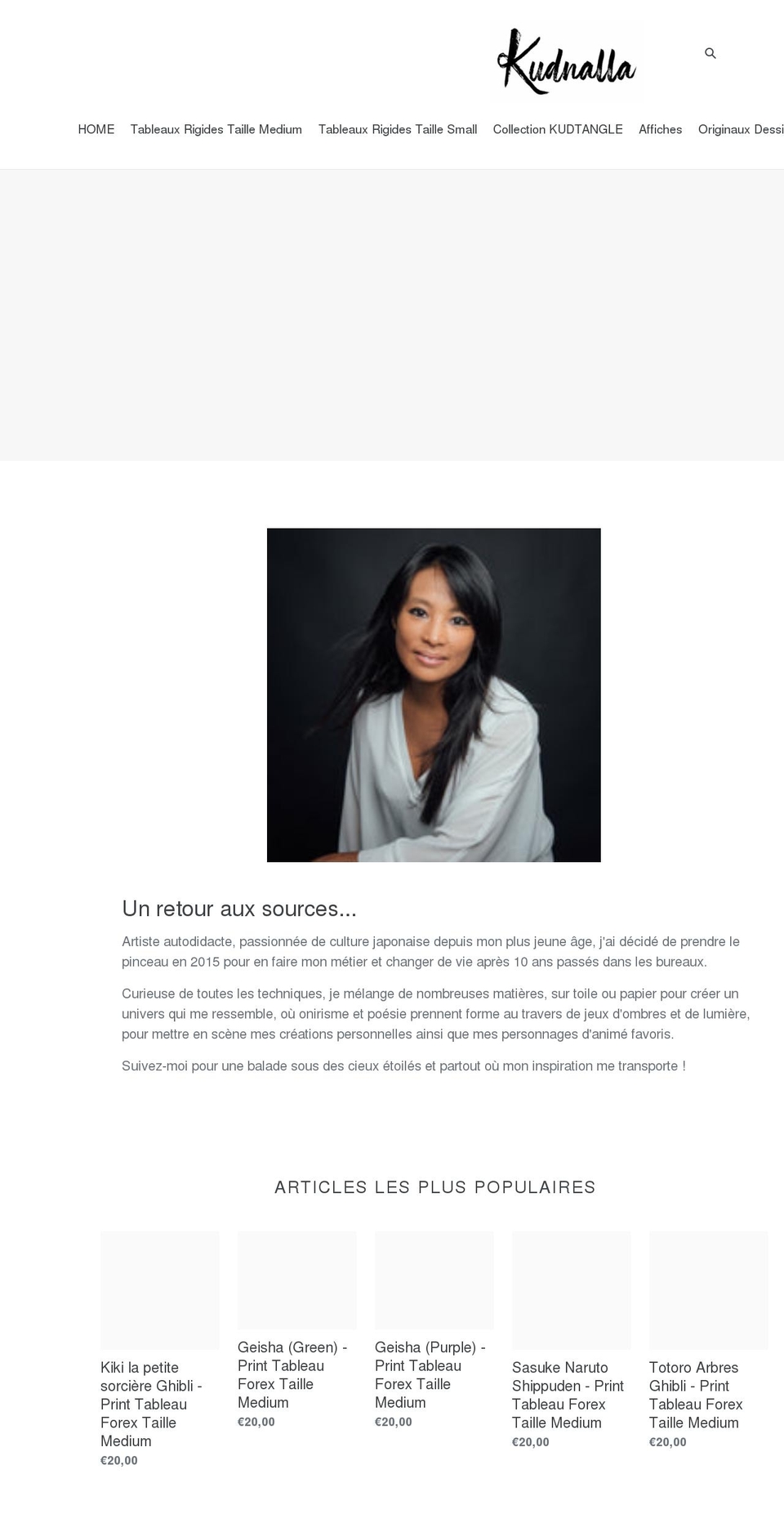 kudnallashop.com shopify website screenshot