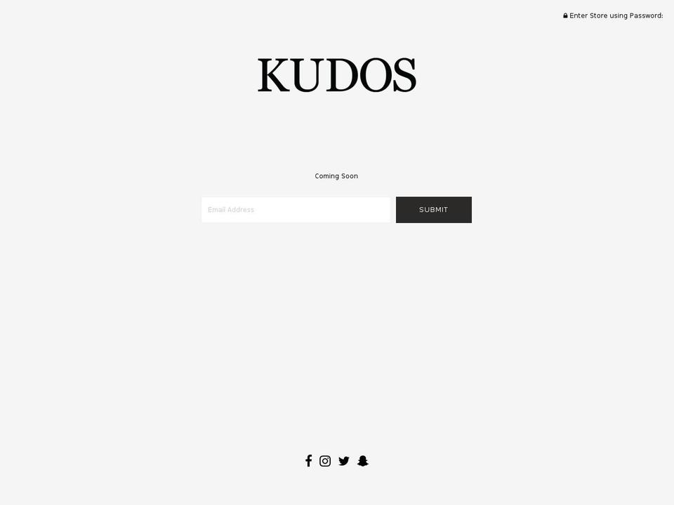 kudosapparel.com shopify website screenshot