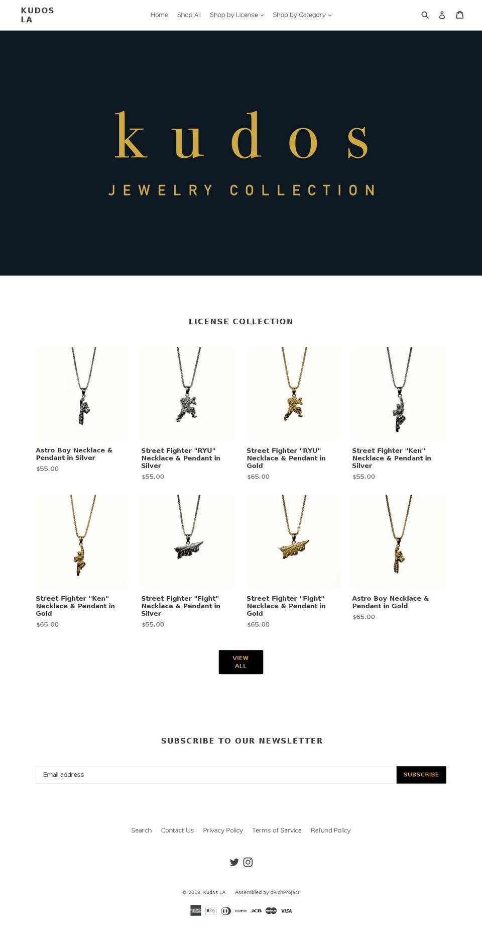 kudosla.com — Shopify storefront screenshot
