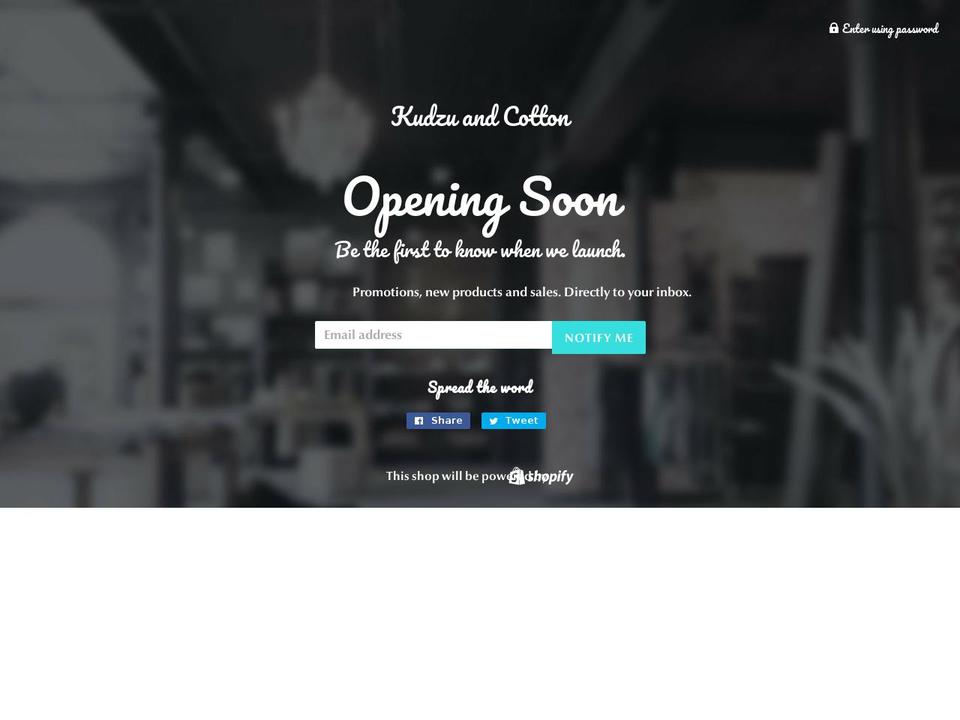 kudzuandcottoncompany.com — Shopify storefront screenshot