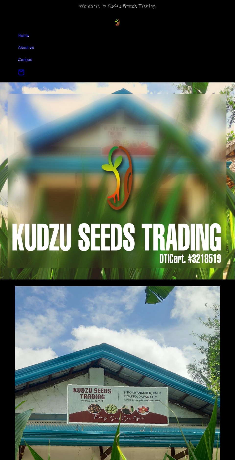 kudzuseeds.com shopify website screenshot