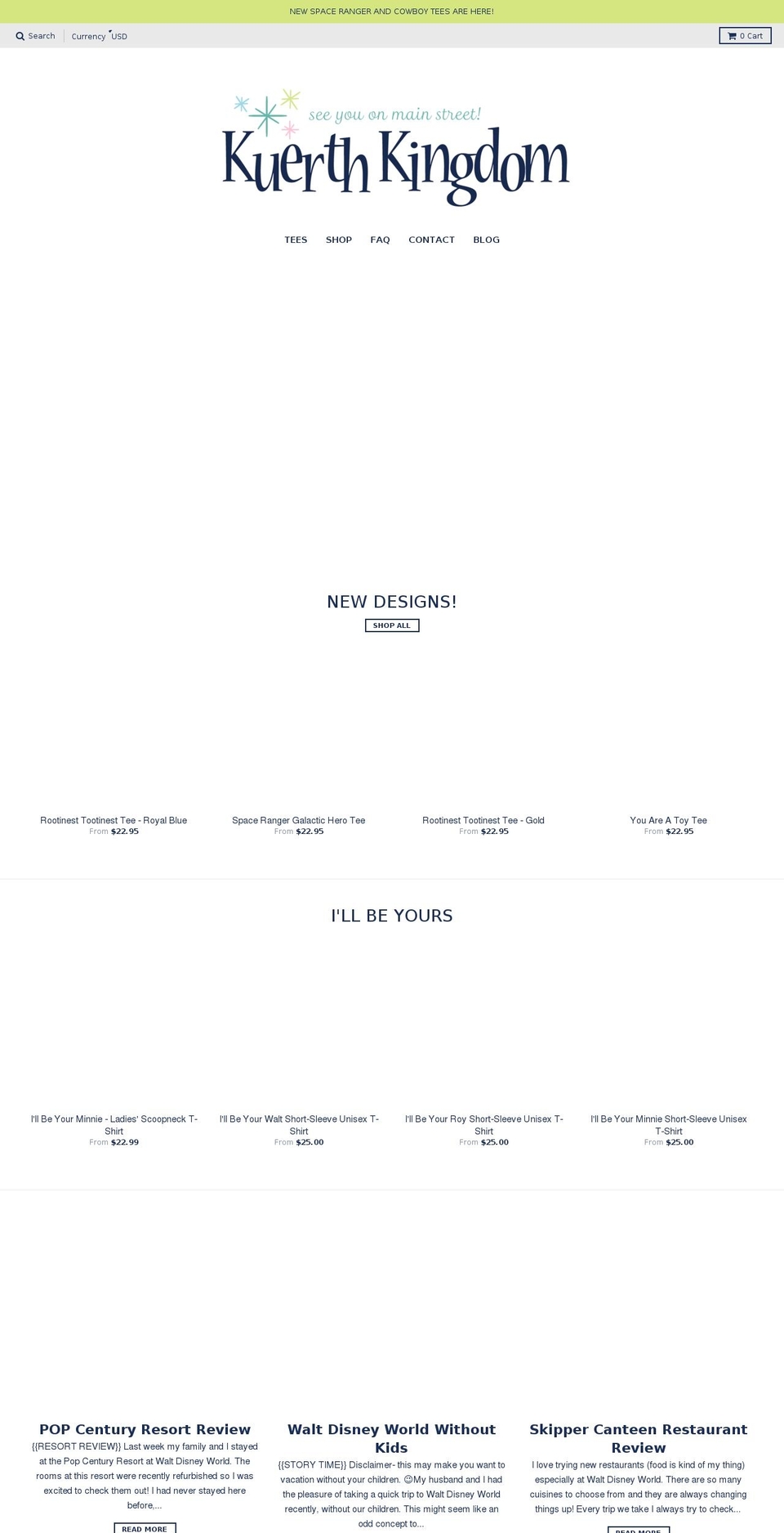 kuerthkingdom.com — Shopify storefront screenshot