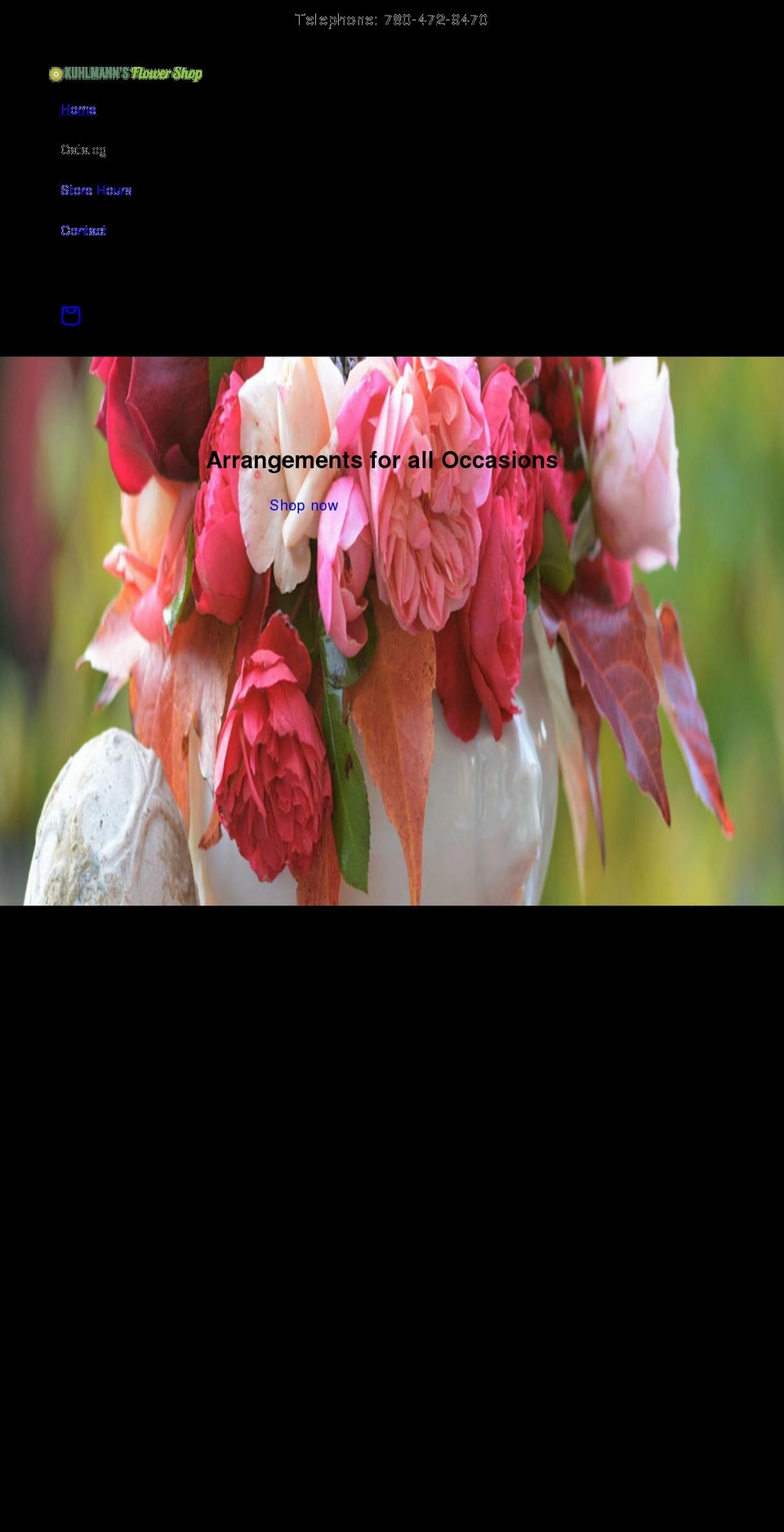 kuhlmannsflowershop.com shopify website screenshot