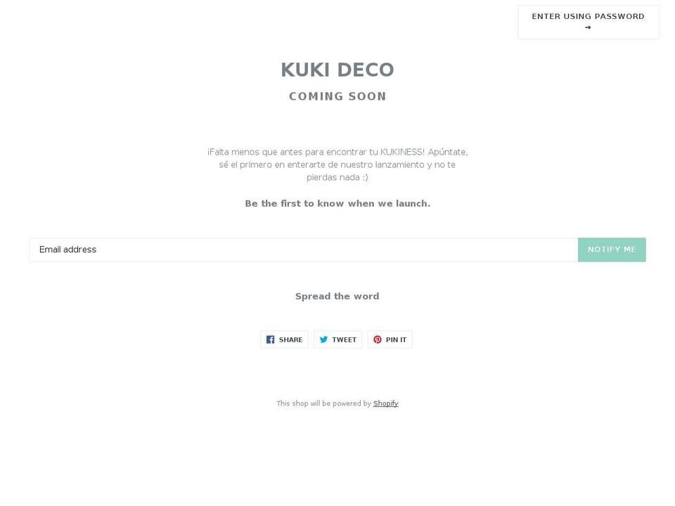 kukideco.com — Shopify storefront screenshot