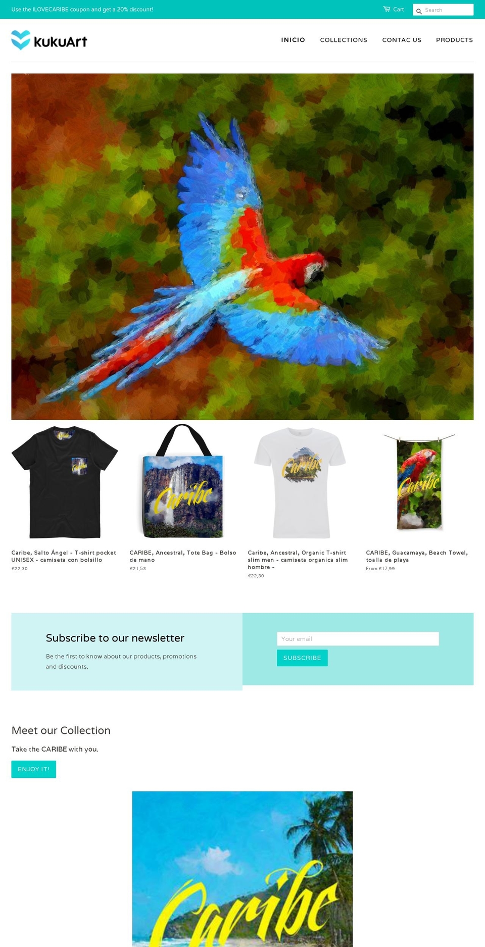 kukuart.com — Shopify storefront screenshot