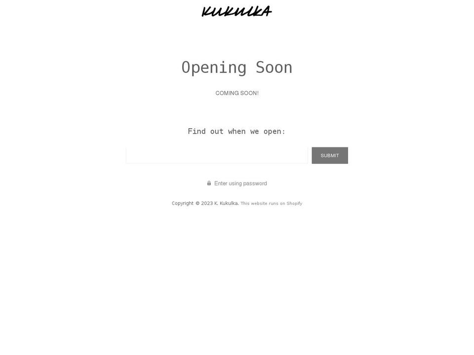 kukulka.co shopify website screenshot