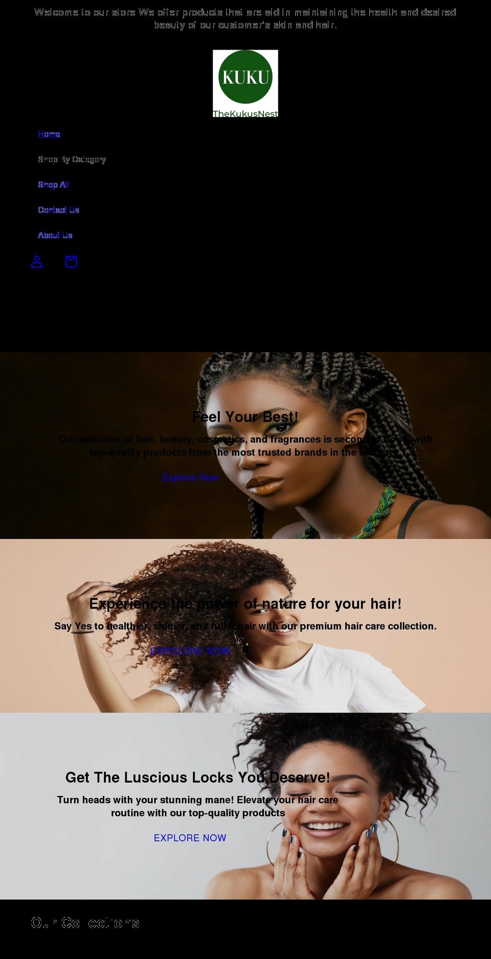 kukusbeautysupply.com shopify website screenshot