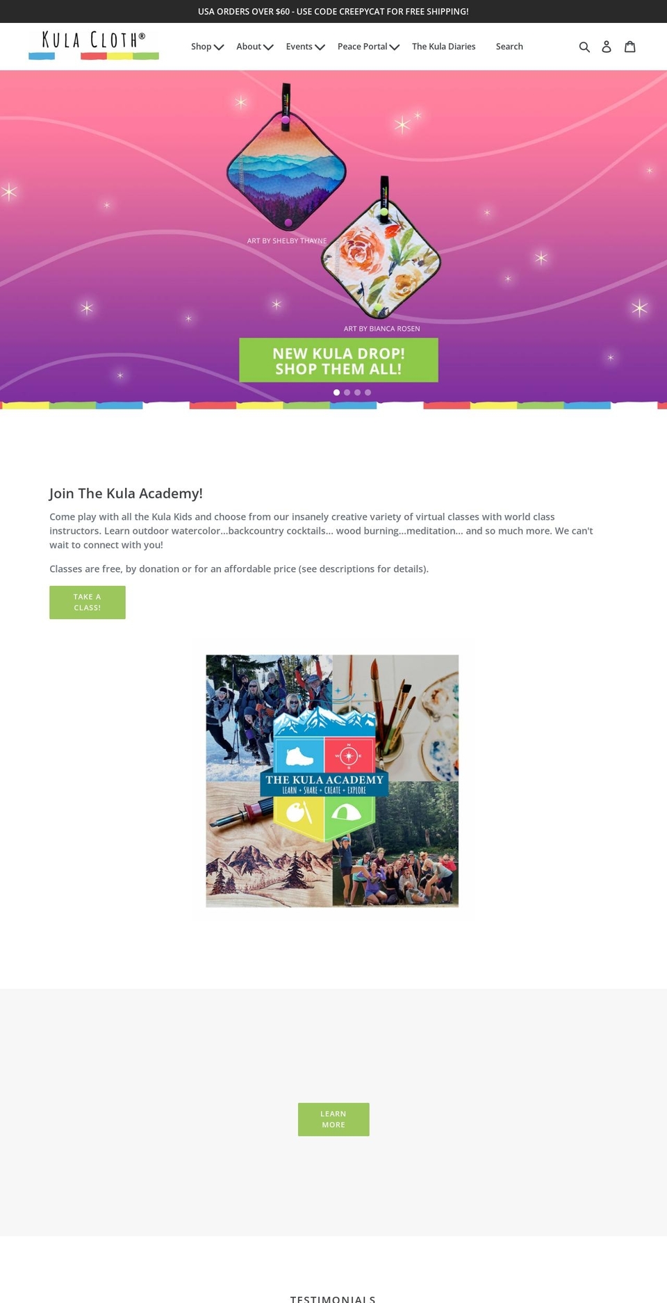 kulacloth.com — Shopify storefront screenshot