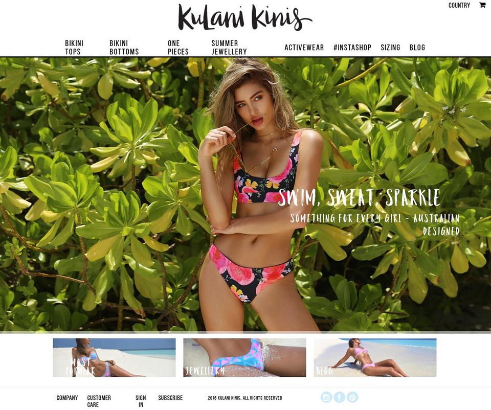 Launch Shopify theme site example kulanikinis.com.au