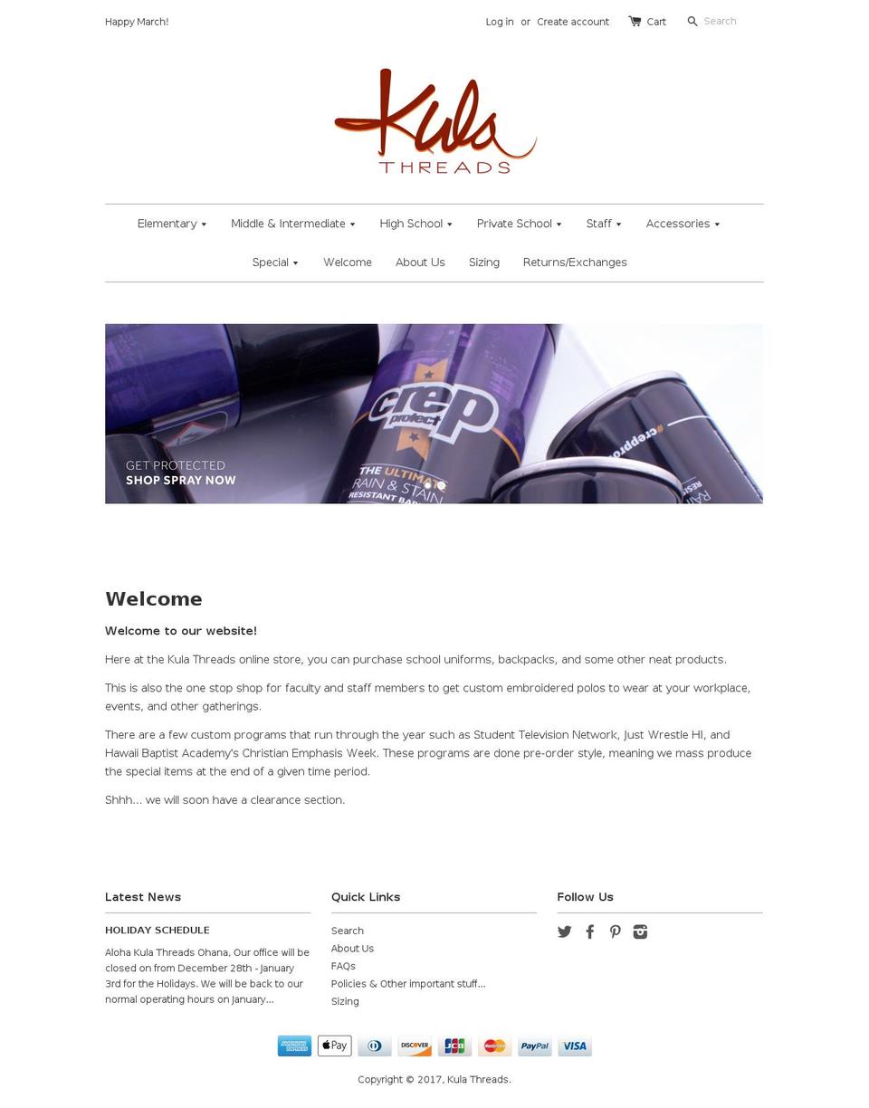 kulathreads.com shopify website screenshot