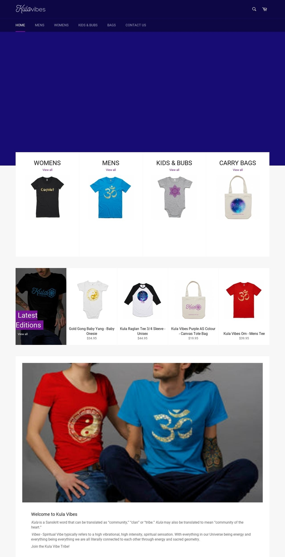 kulavibes.com.au shopify website screenshot