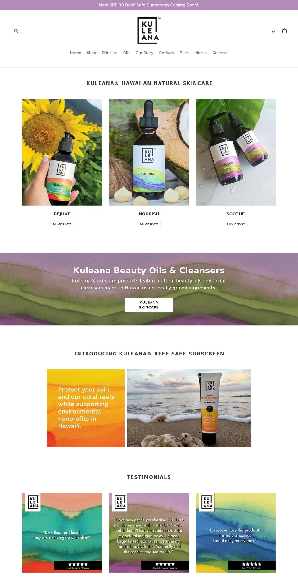 kuleanabeauty.com shopify website screenshot