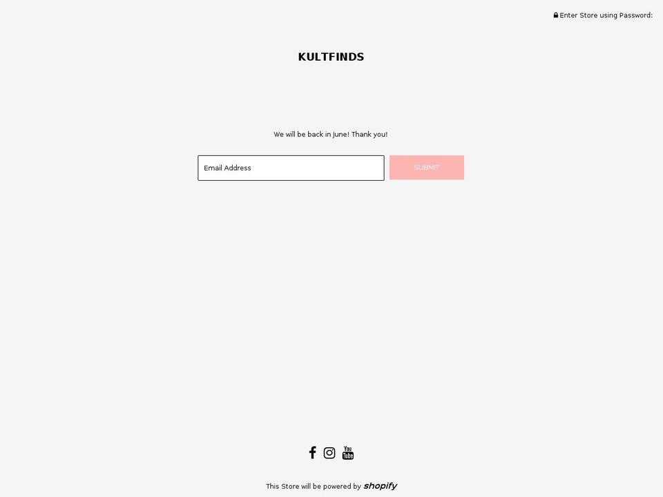 kultfinds.com — Shopify storefront screenshot