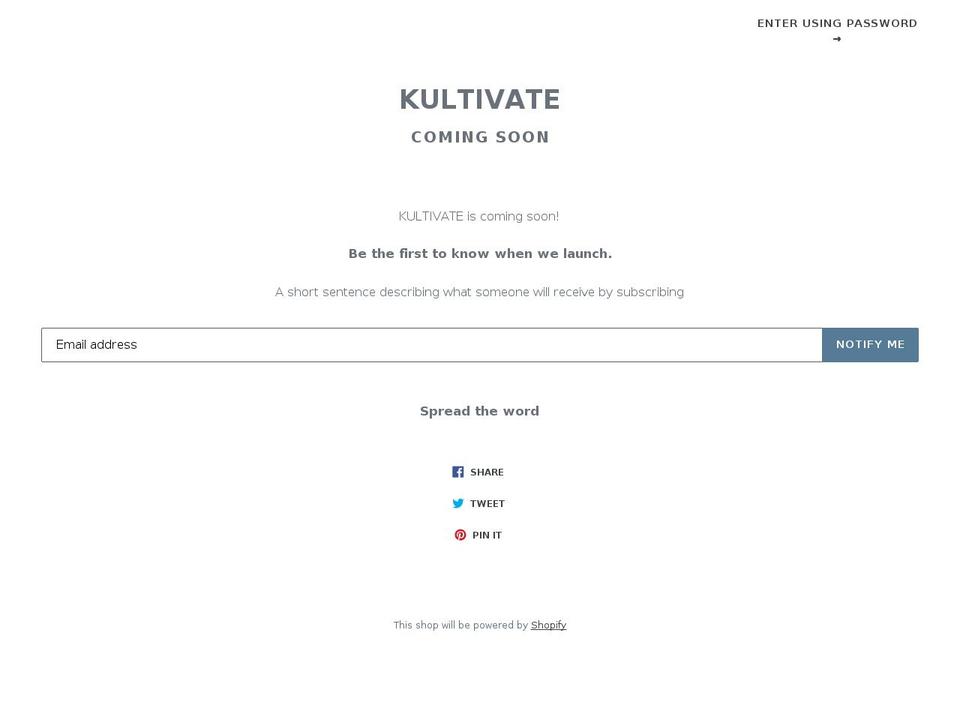kultivate.ca shopify website screenshot