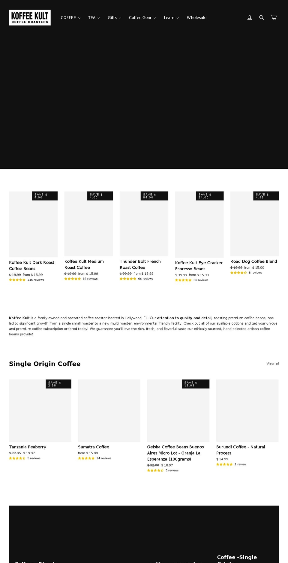kulttea.com — Shopify storefront screenshot