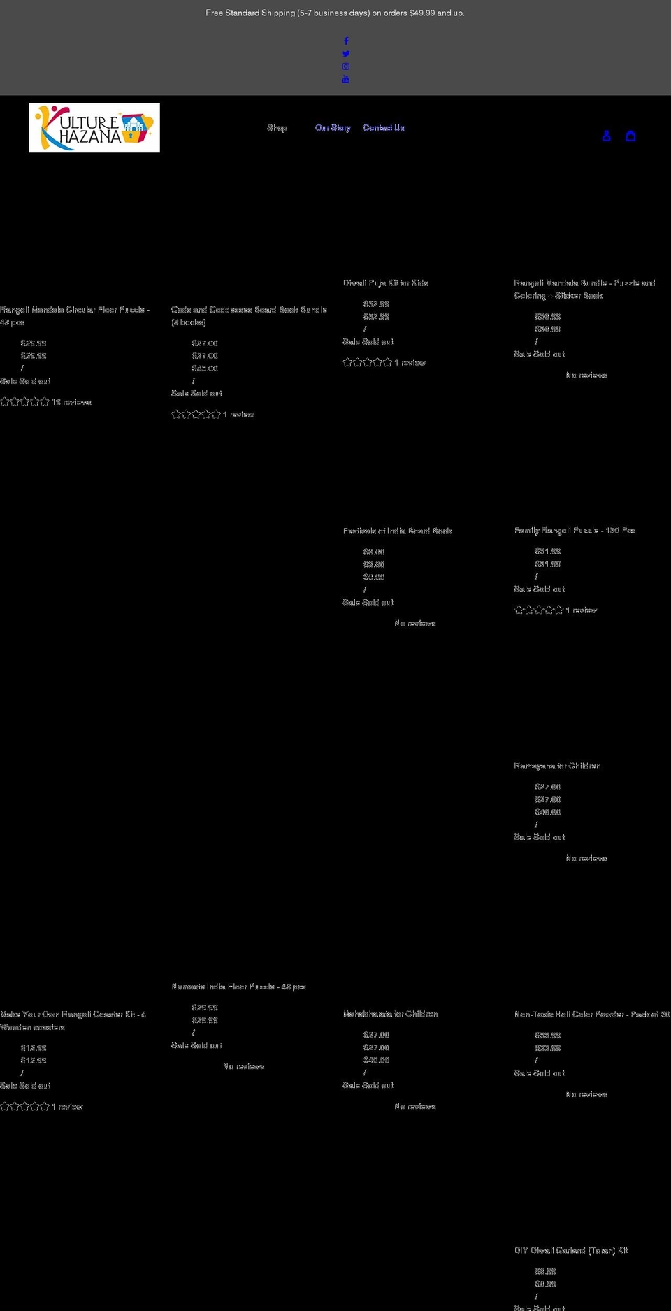 kulture-khazana.myshopify.com shopify website screenshot