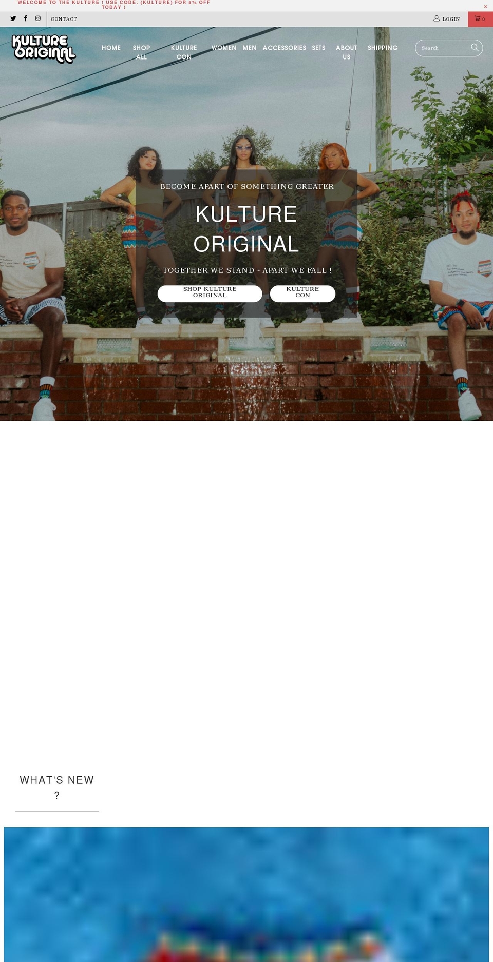 kultureoriginal.com — Shopify storefront screenshot