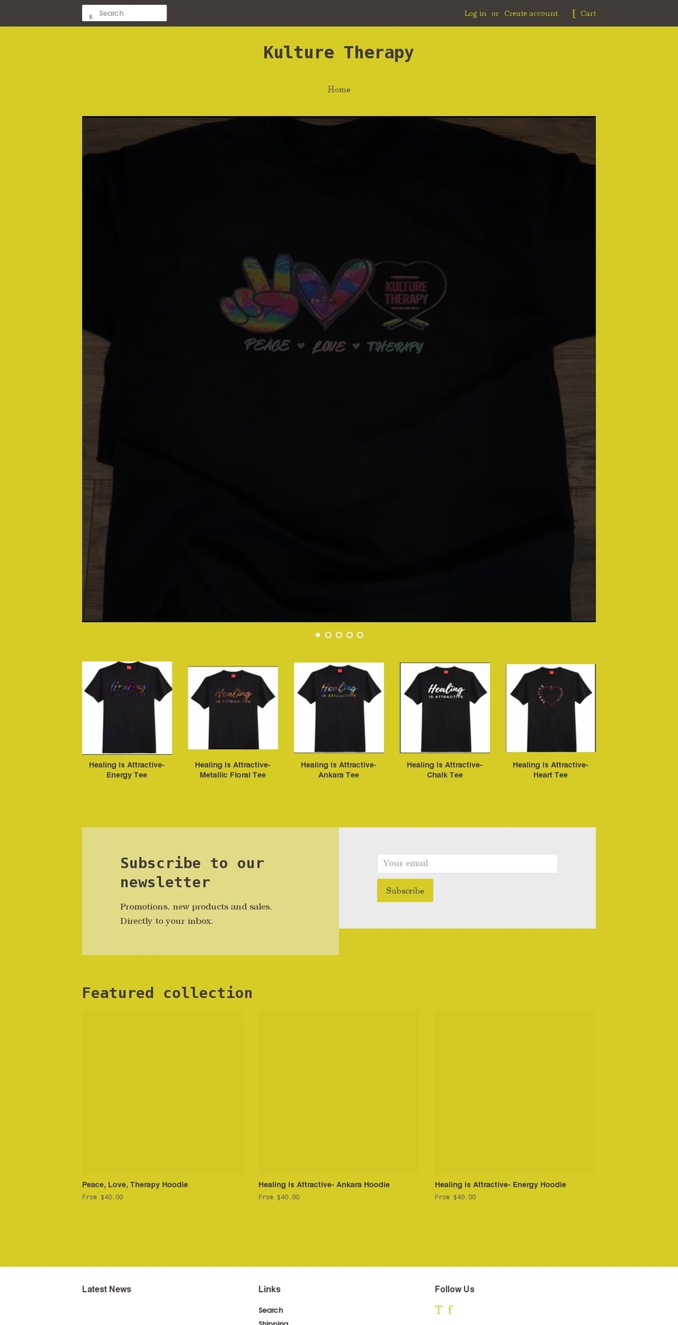 kulturetherapy.com shopify website screenshot
