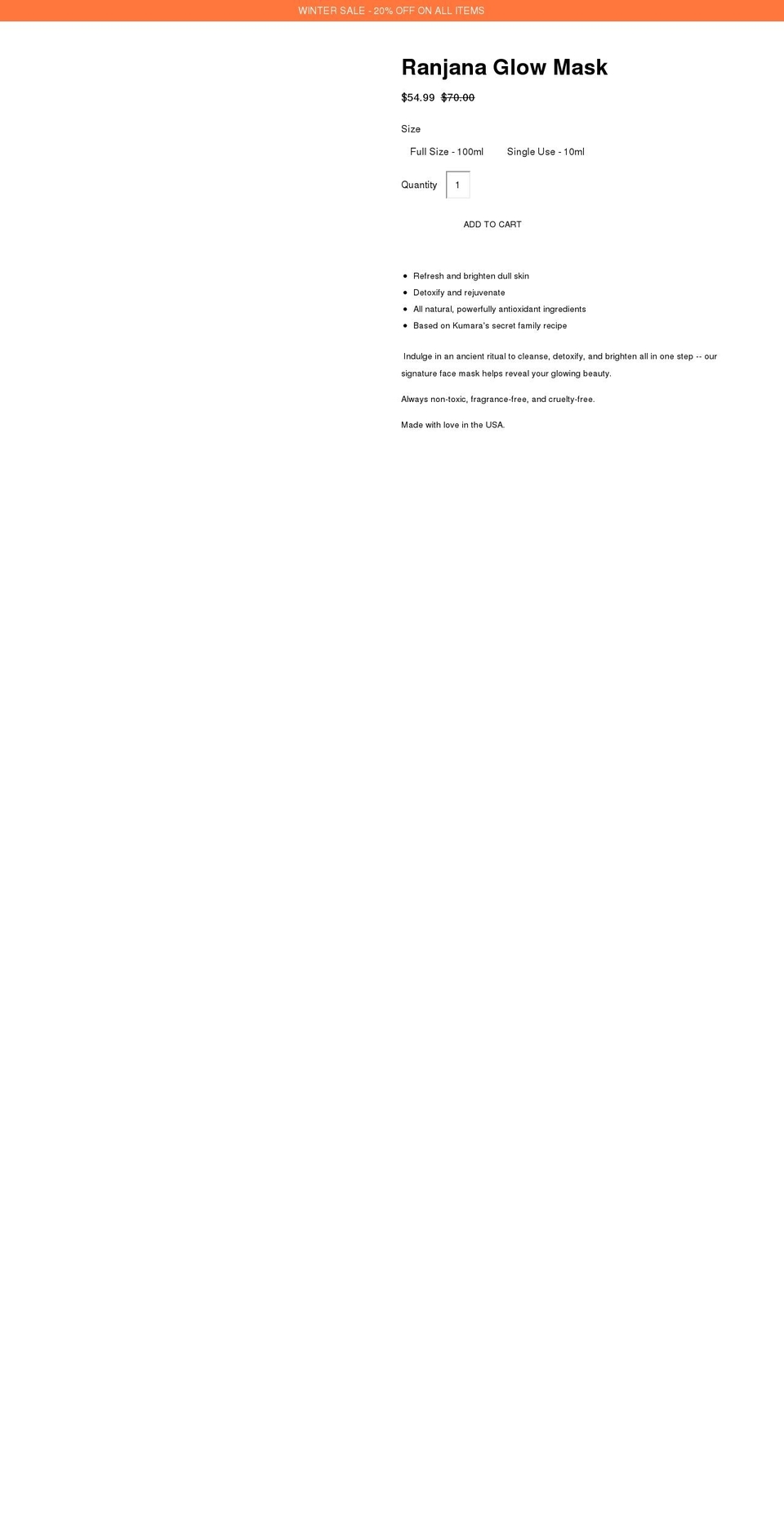 kumarabeauty.com shopify website screenshot