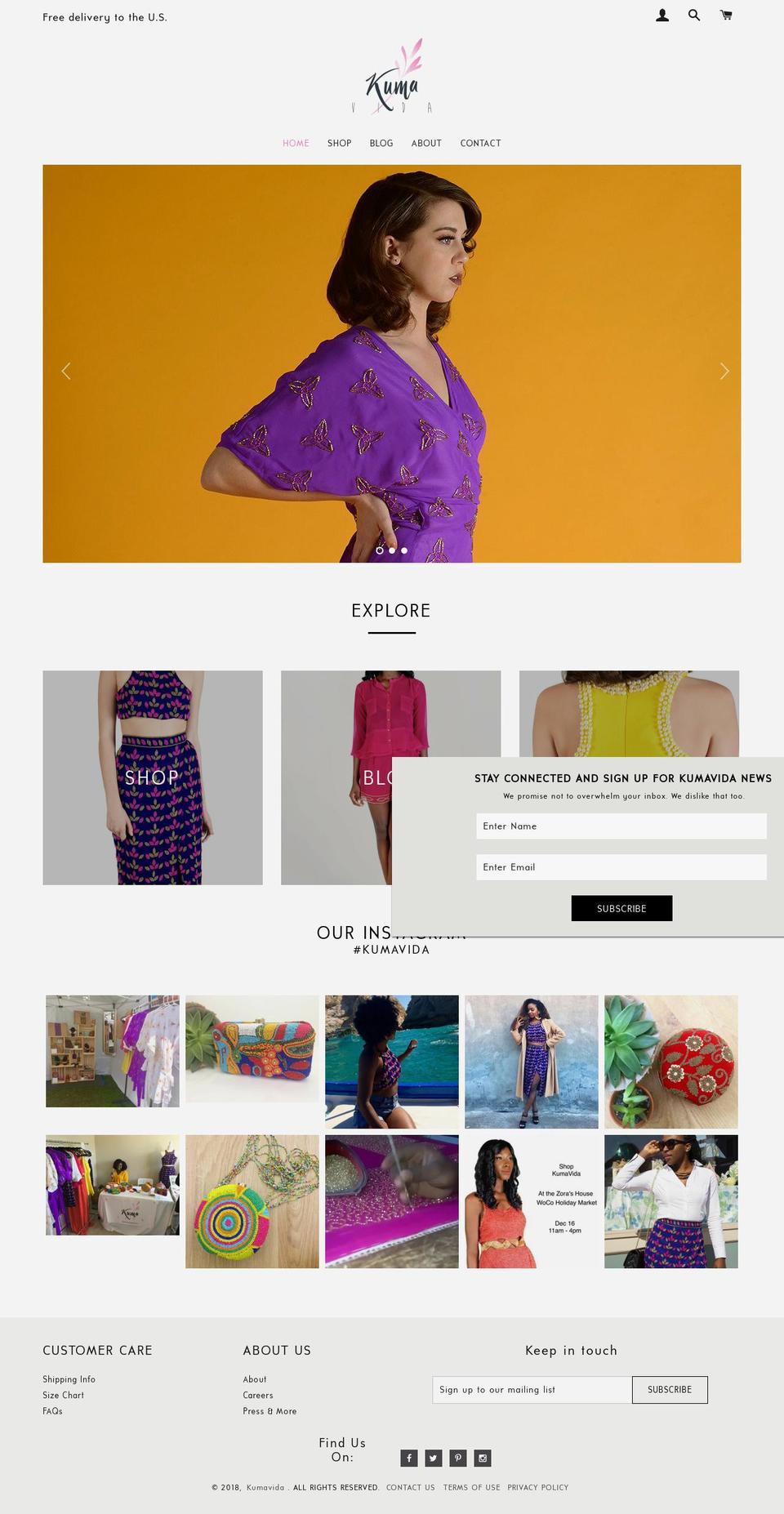 kumavida.com — Shopify storefront screenshot