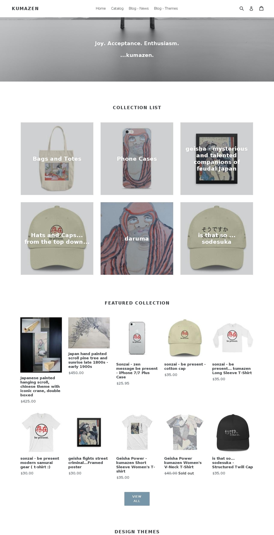 kumazen.com — Shopify storefront screenshot