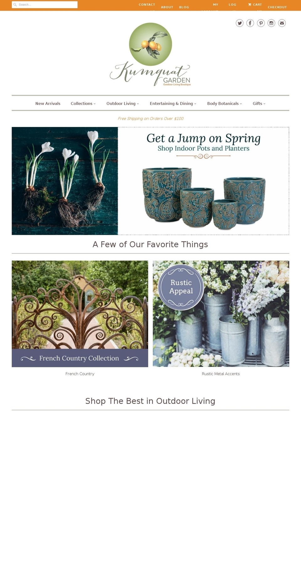 kumquatgarden.com shopify website screenshot