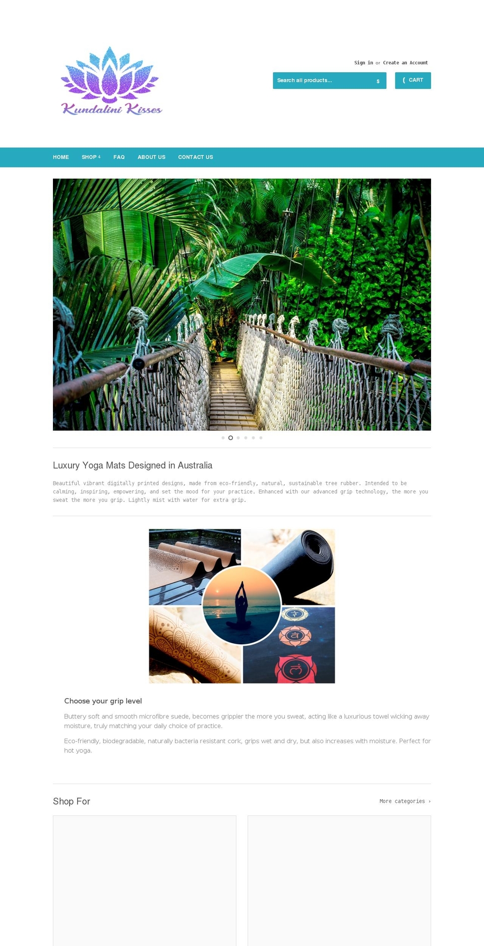 kundalinikisses.com shopify website screenshot