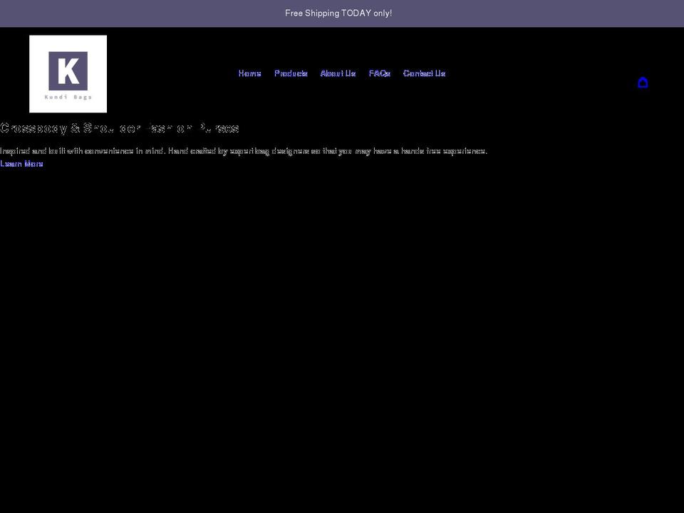 kundibags.com shopify website screenshot