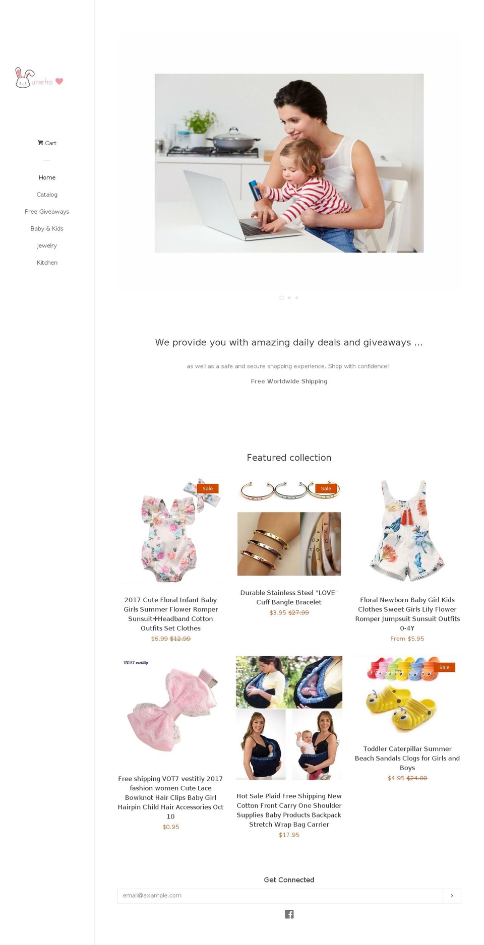 kuneho.net shopify website screenshot