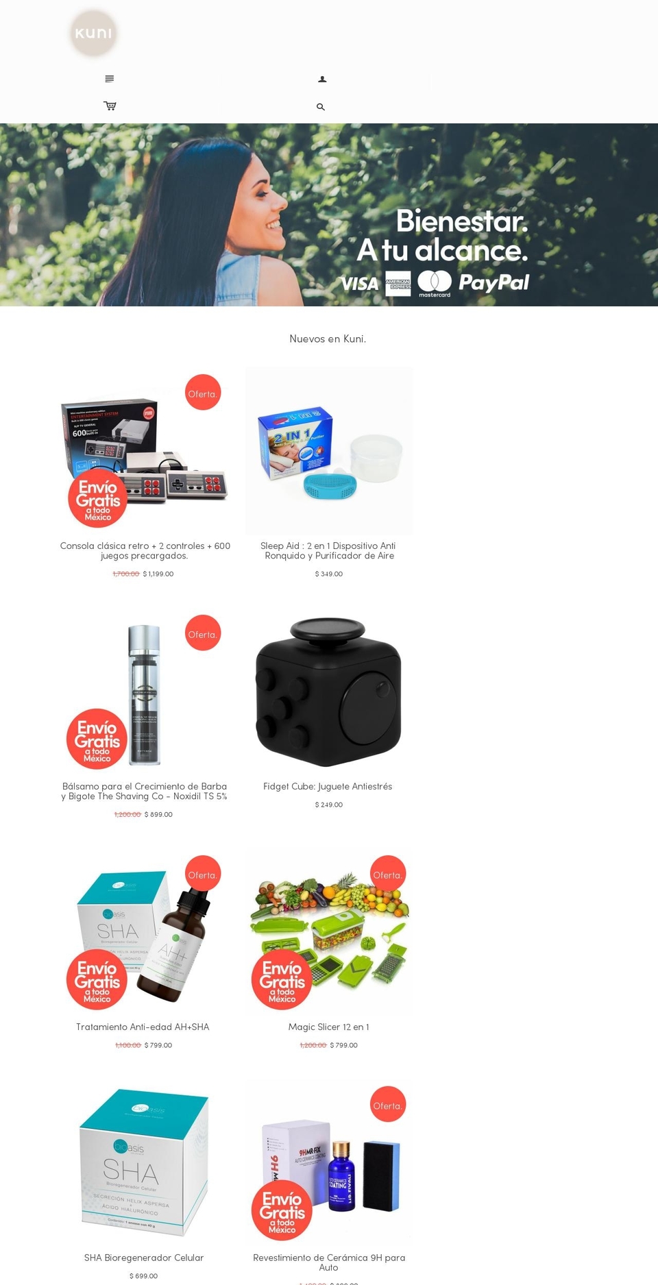 kuni.shop shopify website screenshot