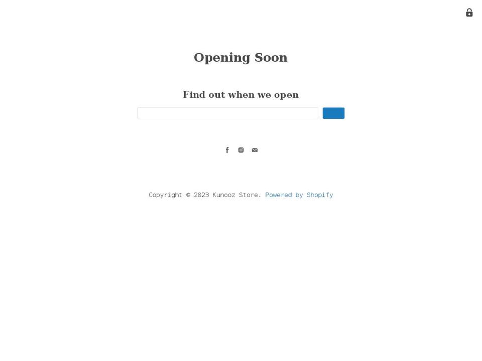 kunoozstore.com shopify website screenshot