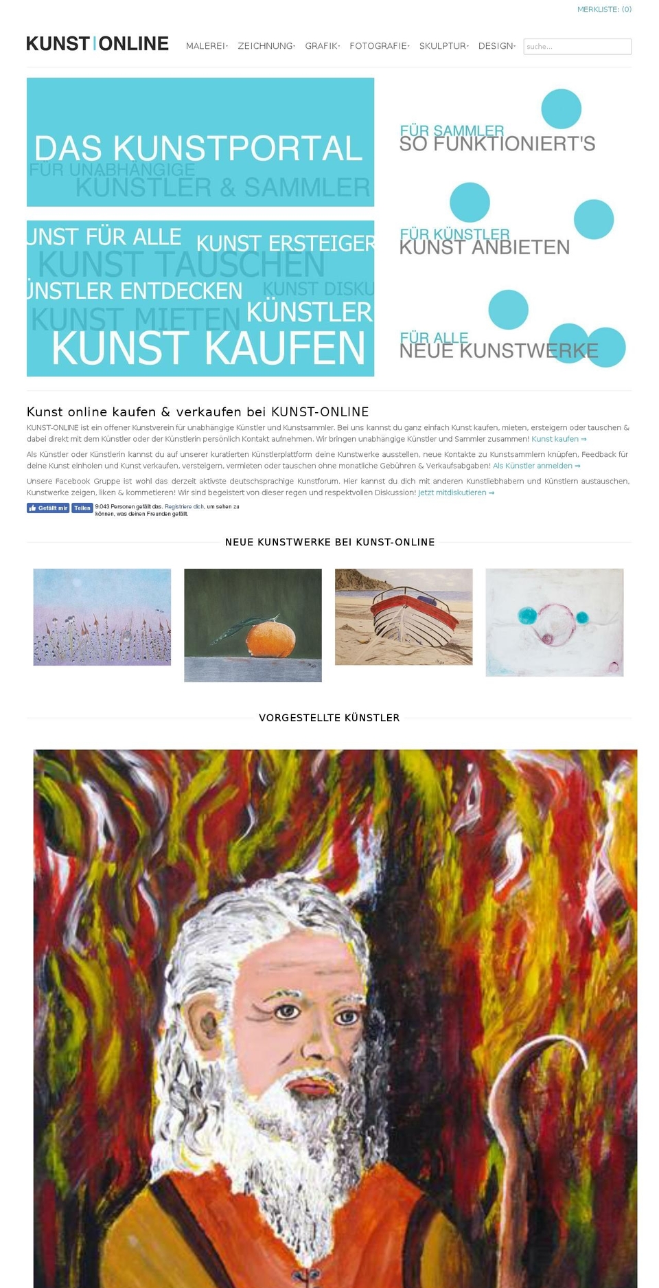 kunst-online.me shopify website screenshot