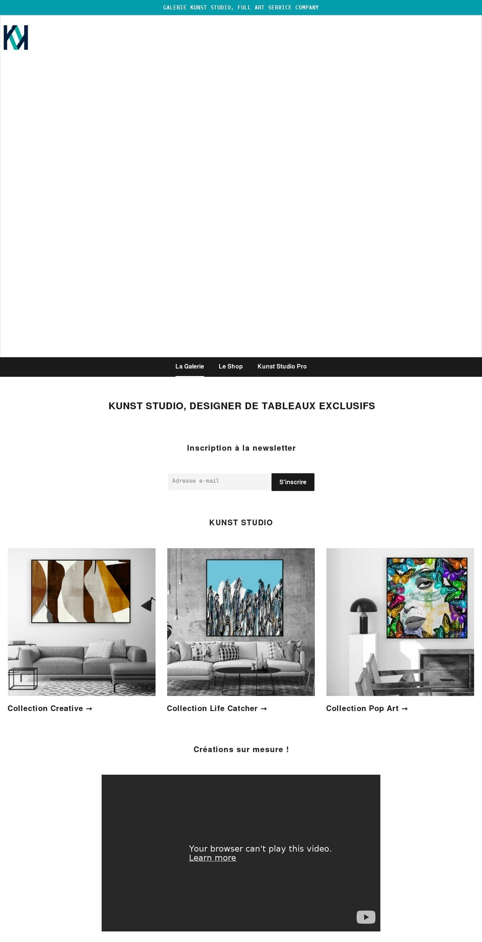 kunst.ma shopify website screenshot