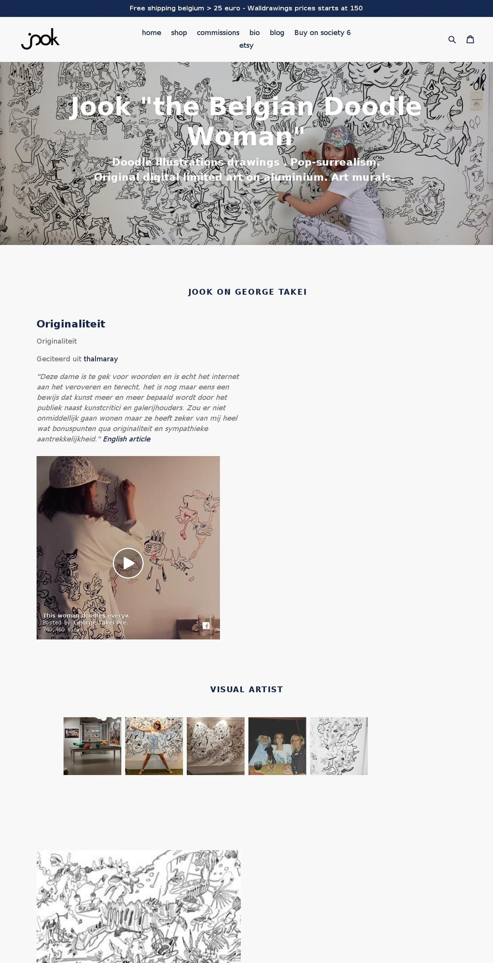 kunstgalerij.org shopify website screenshot