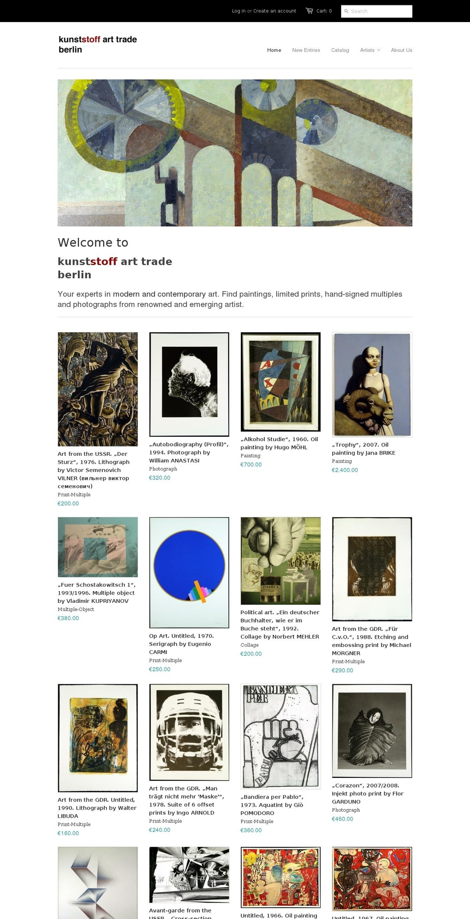 kunststoff-art-trade.com shopify website screenshot