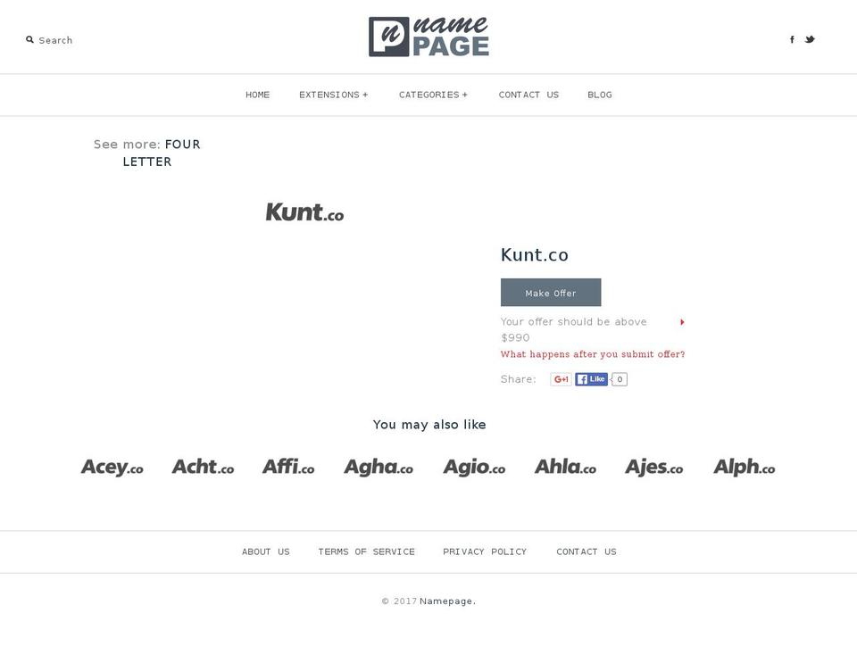 kunt.co shopify website screenshot