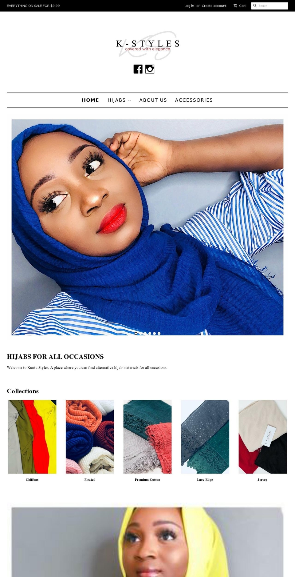 kuntustyles.com — Shopify storefront screenshot