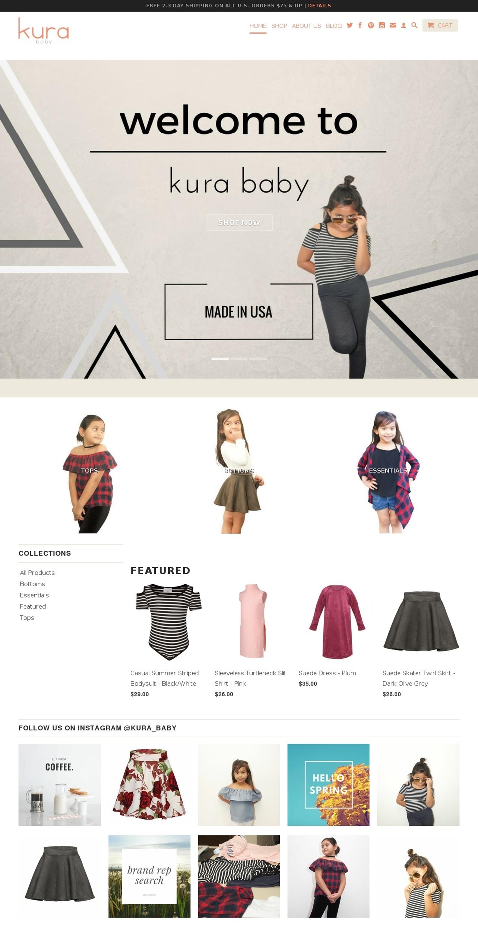 kurababy.com shopify website screenshot