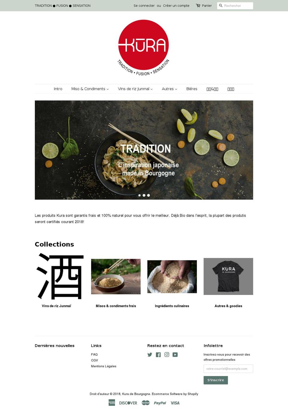 kuradebourgogne.com — Shopify storefront screenshot