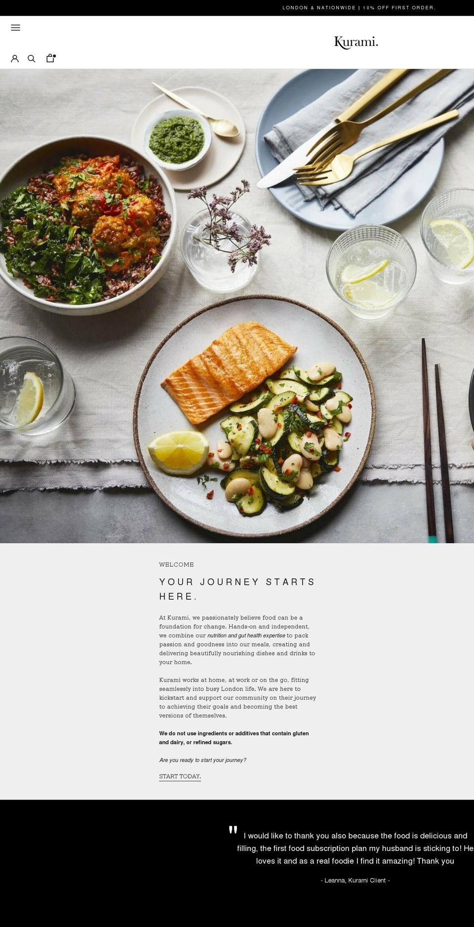 kurami.co.uk shopify website screenshot