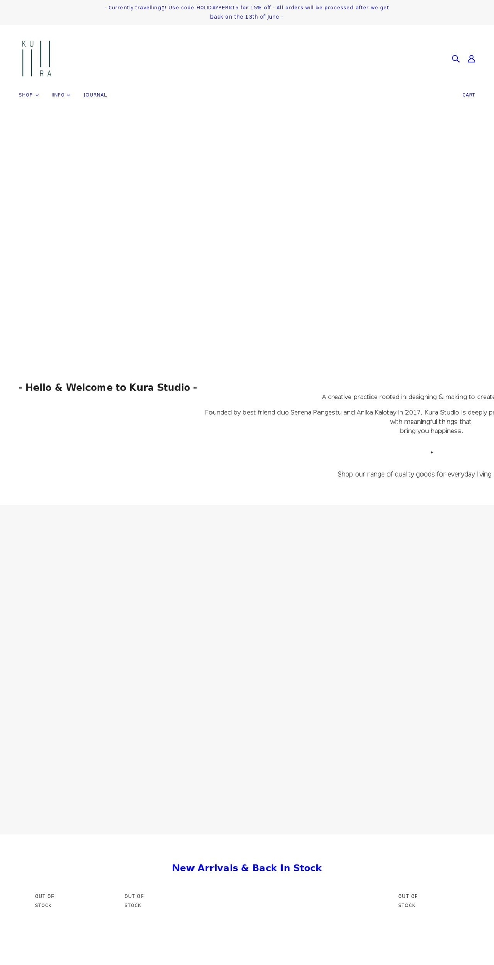 kurastudio.com shopify website screenshot