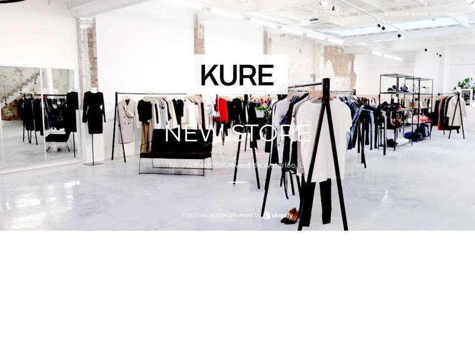 kure.be shopify website screenshot