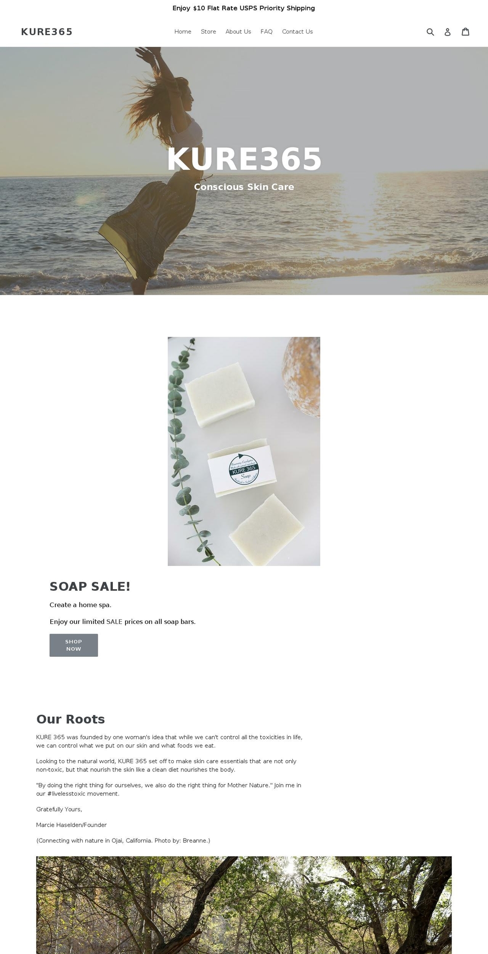 kure365skincare.com — Shopify storefront screenshot